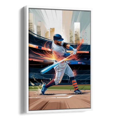 Irvine Baseball Dreams Side - White Canvas Wall Art