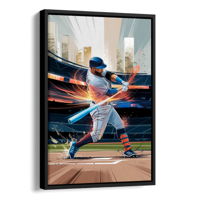 Irvine Baseball Dreams Side - Black Canvas Wall Art