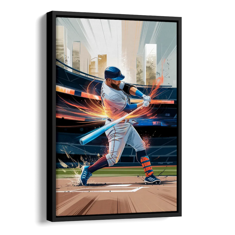 Irvine Baseball Dreams Side - Black Canvas Wall Art