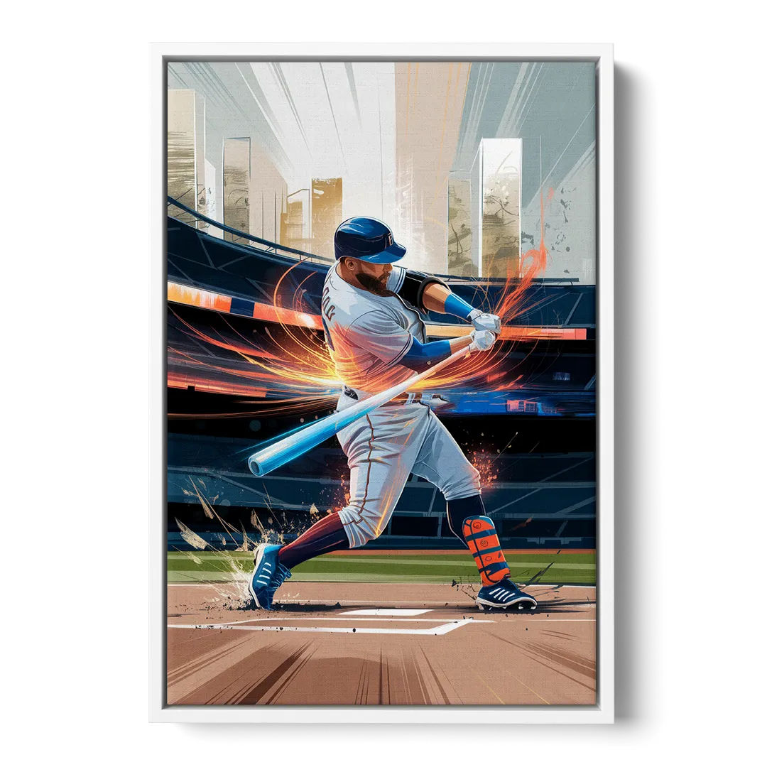 Irvine Baseball Dreams Front - White Canvas Wall Art