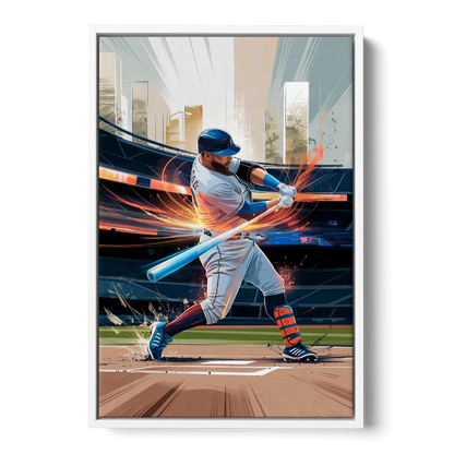 Irvine Baseball Dreams Front - White Canvas Wall Art