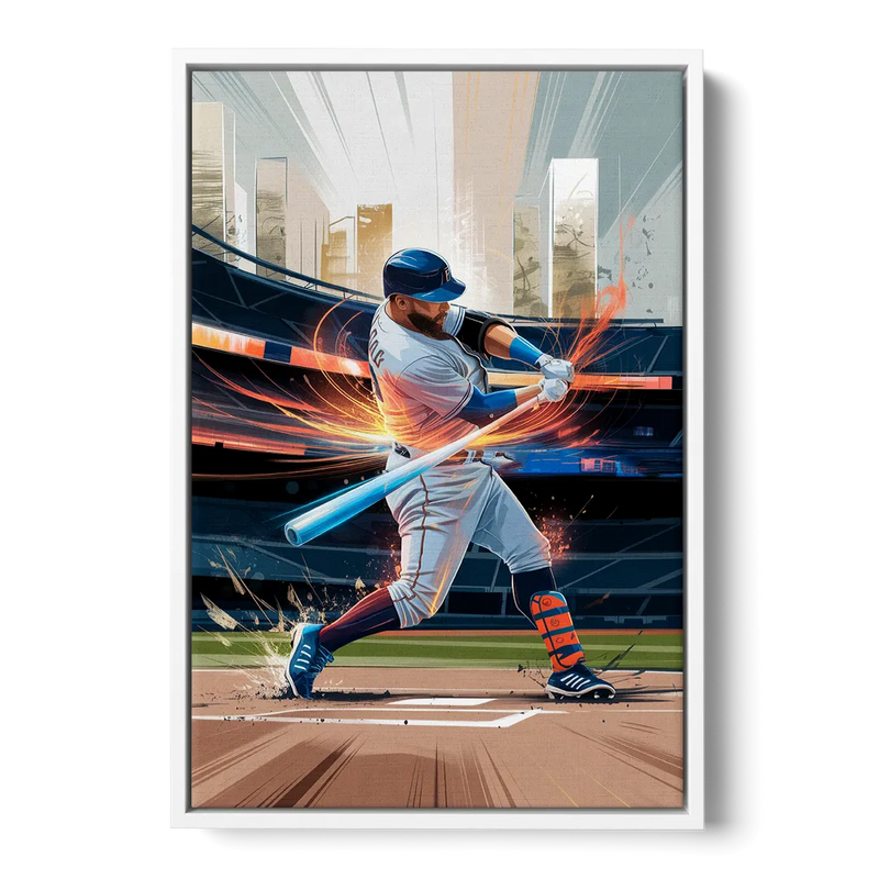 Irvine Baseball Dreams Front - White Canvas Wall Art