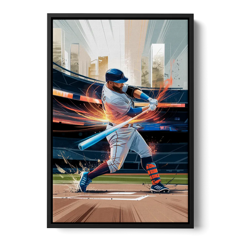 Irvine Baseball Dreams Front - Black Canvas Wall Art