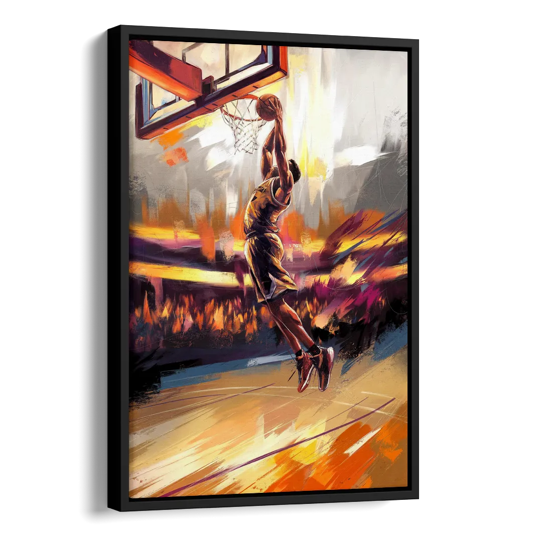 Irvine Basketball Spirit Side - Black Canvas Wall Art