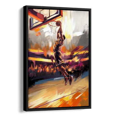 Irvine Basketball Spirit Side - Black Canvas Wall Art
