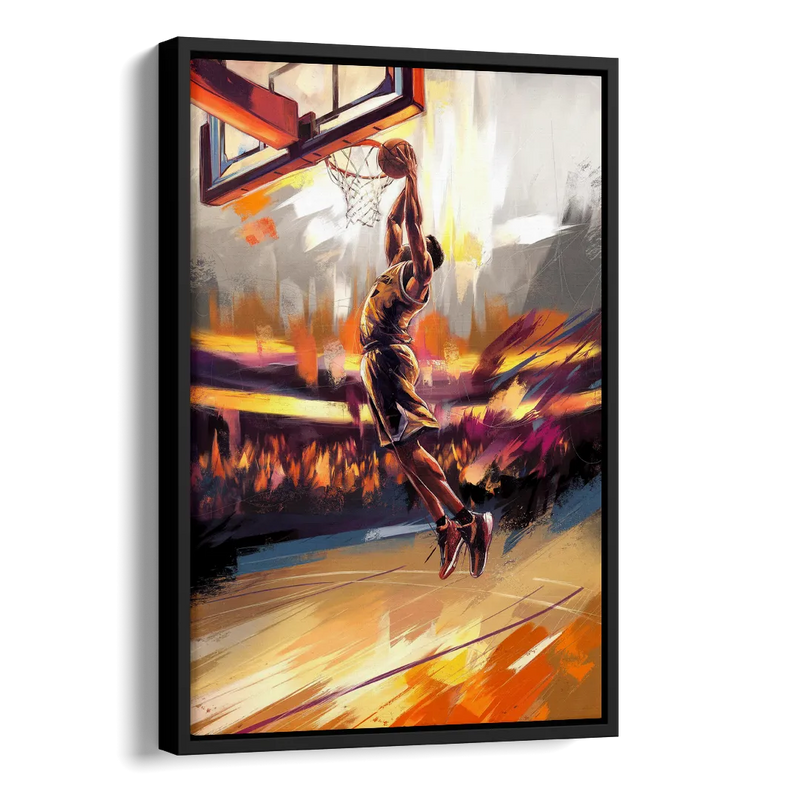Irvine Basketball Spirit Side - Black Canvas Wall Art