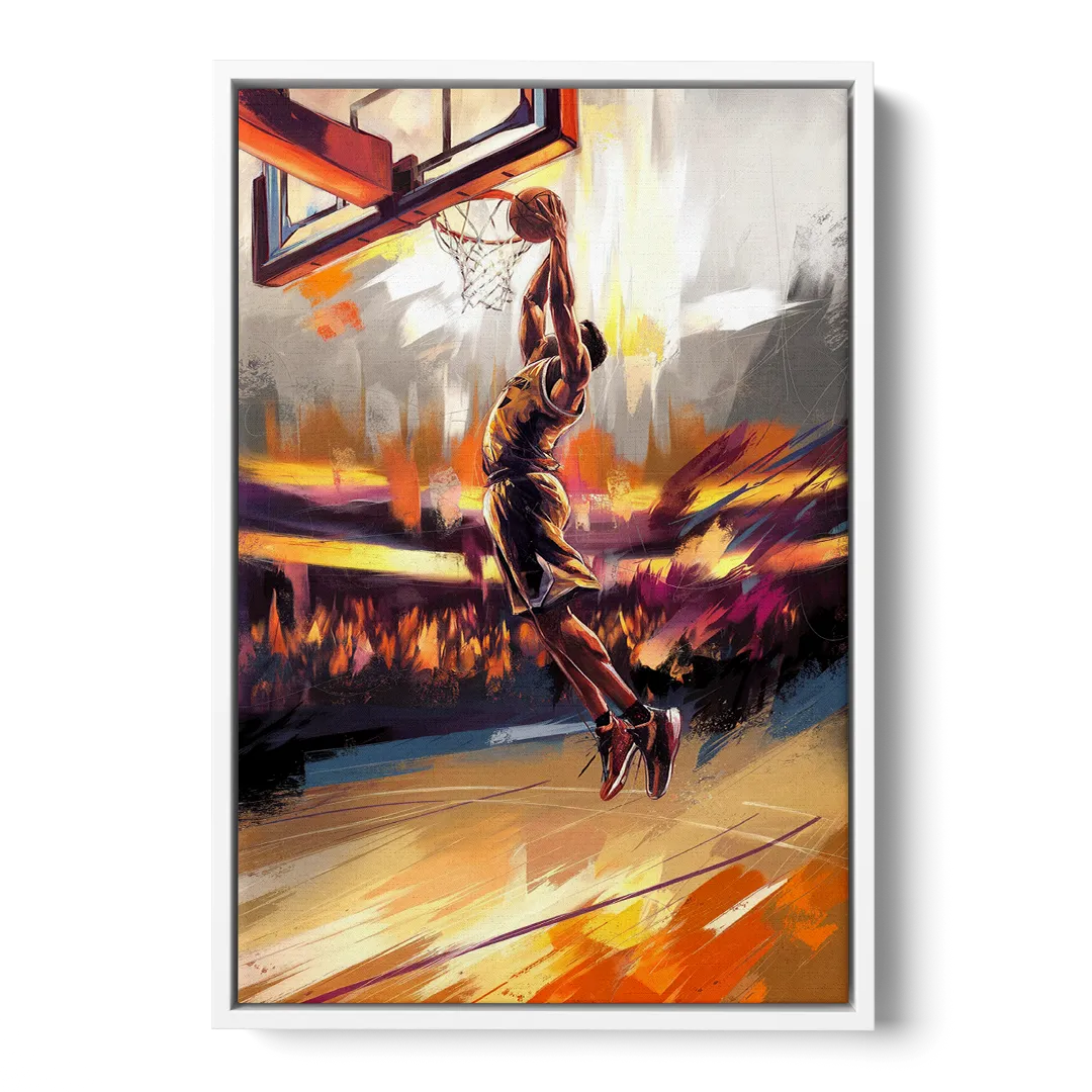 Irvine Basketball Spirit Front - White Canvas Wall Art