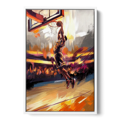 Irvine Basketball Spirit Front - White Canvas Wall Art