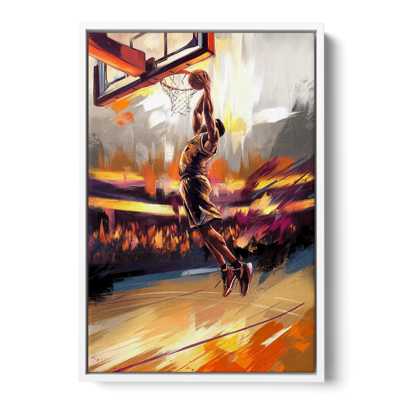 Irvine Basketball Spirit Front - White Canvas Wall Art