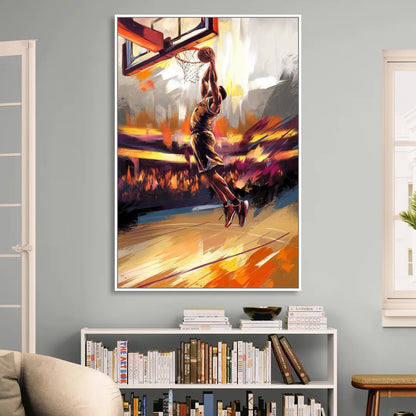 Irvine Basketball Spirit Living Room - White Canvas Wall Art