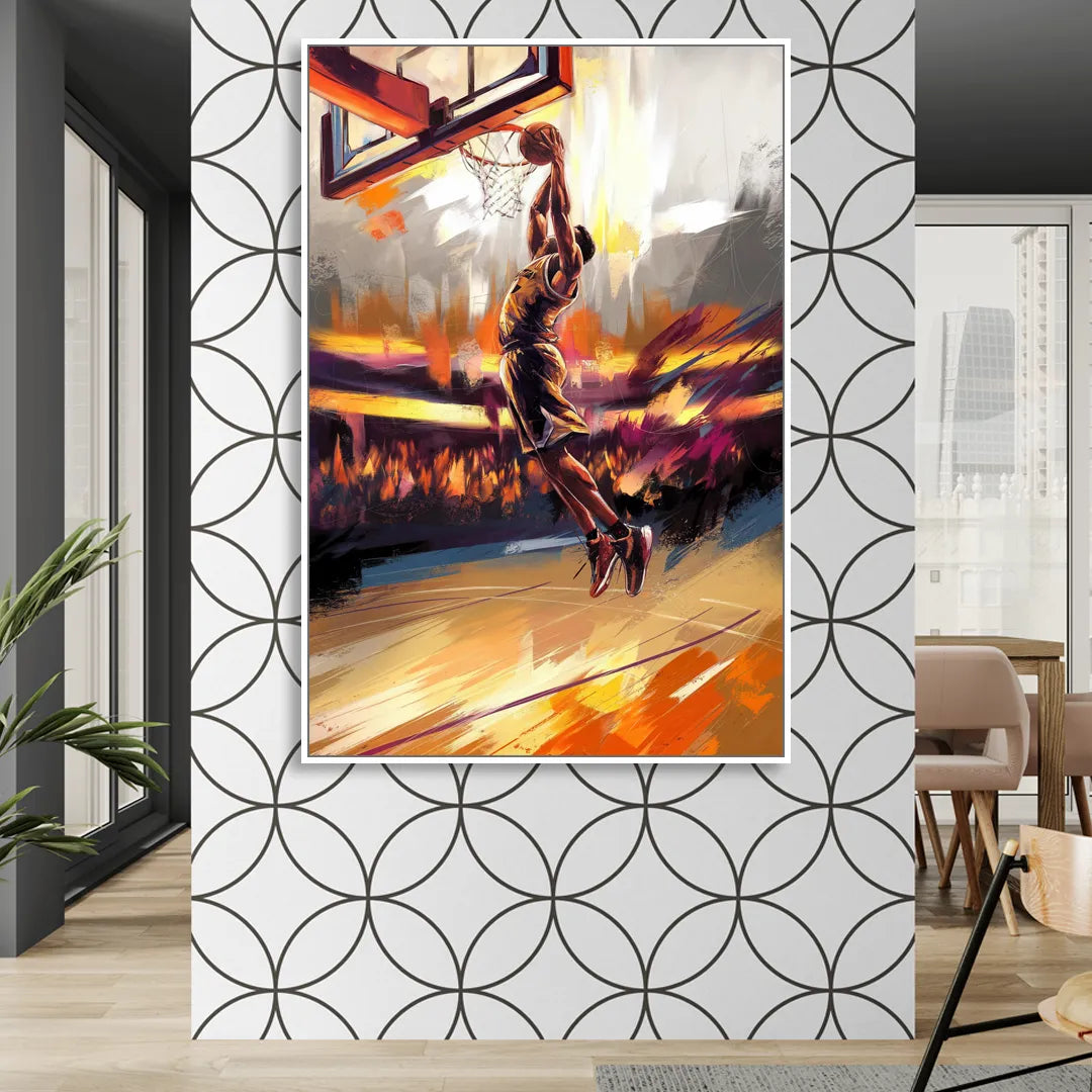 Irvine Basketball Spirit Sitting Room - White Canvas Wall Art