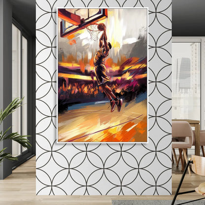 Irvine Basketball Spirit Sitting Room - White Canvas Wall Art
