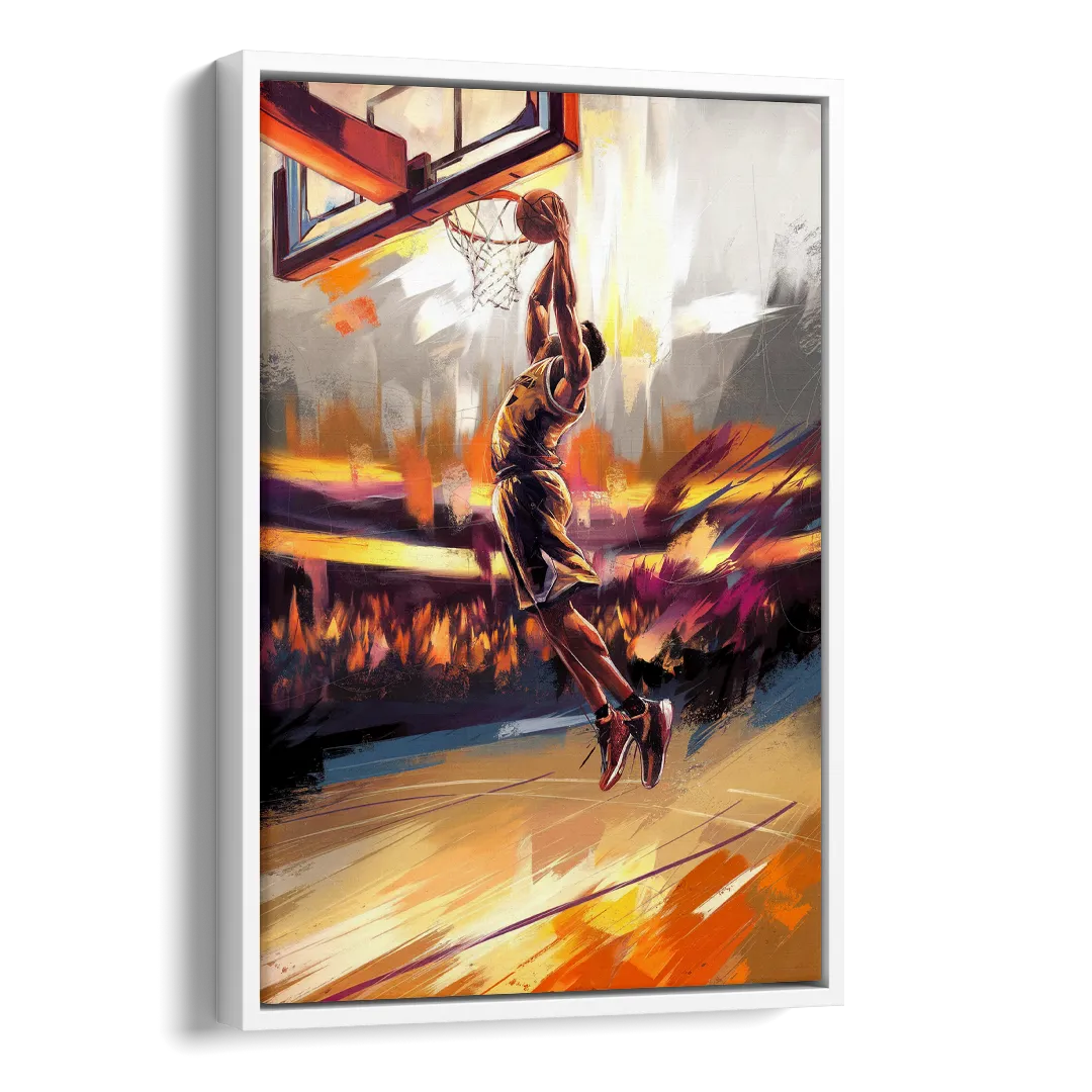 Irvine Basketball Spirit Side - White Canvas Wall Art