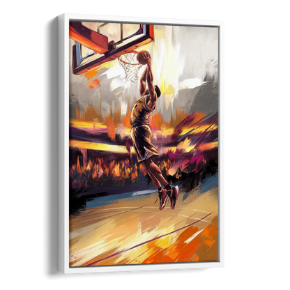 Irvine Basketball Spirit Side - White Canvas Wall Art