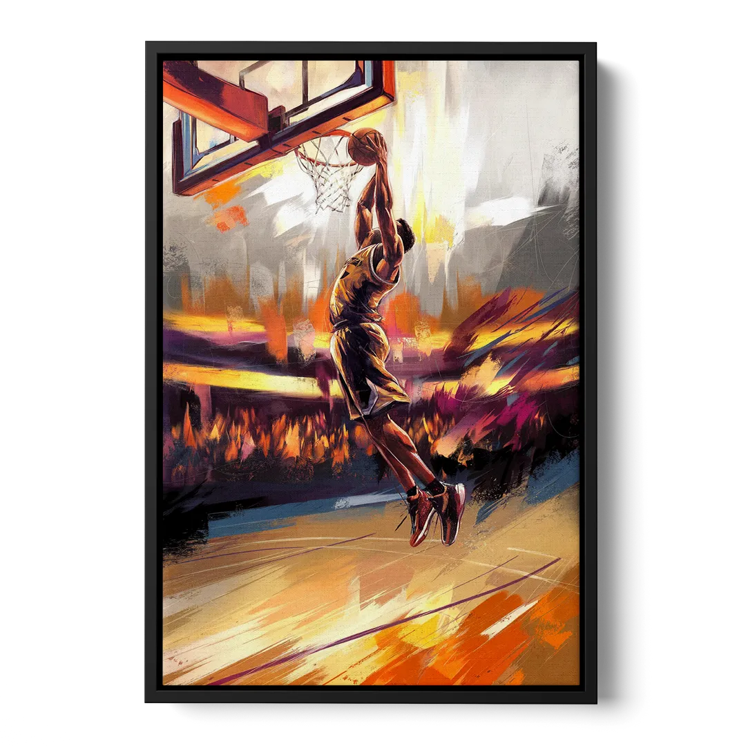 Irvine Basketball Spirit Front - Black Canvas Wall Art