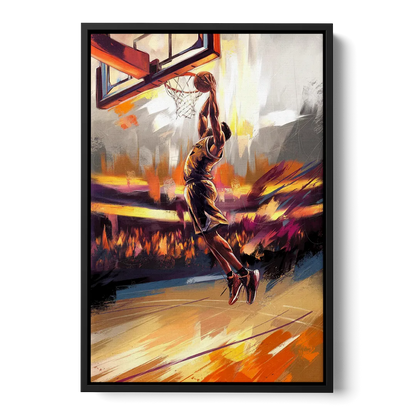 Irvine Basketball Spirit Front - Black Canvas Wall Art