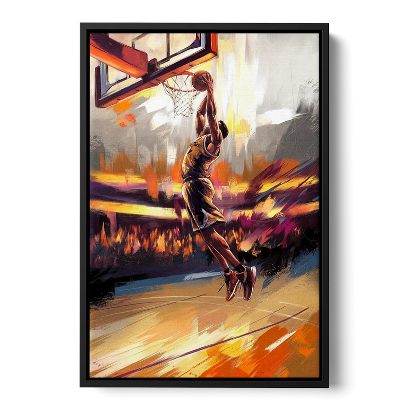 Irvine Basketball Spirit Front - Black Canvas Wall Art