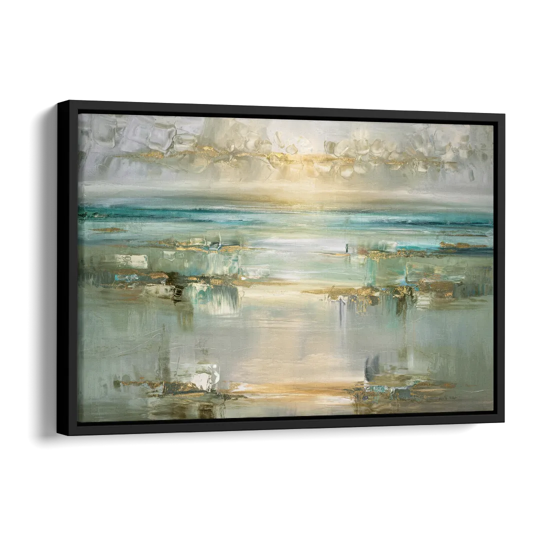 Irvine Coastal Serenity Side - Black Canvas Wall Art