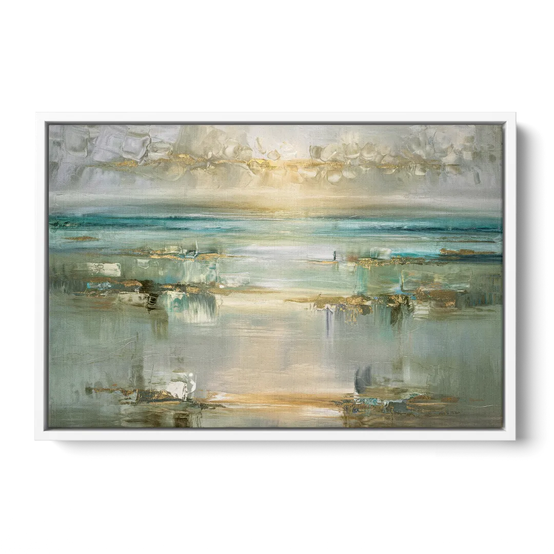 Irvine Coastal Serenity Front - White Canvas Wall Art