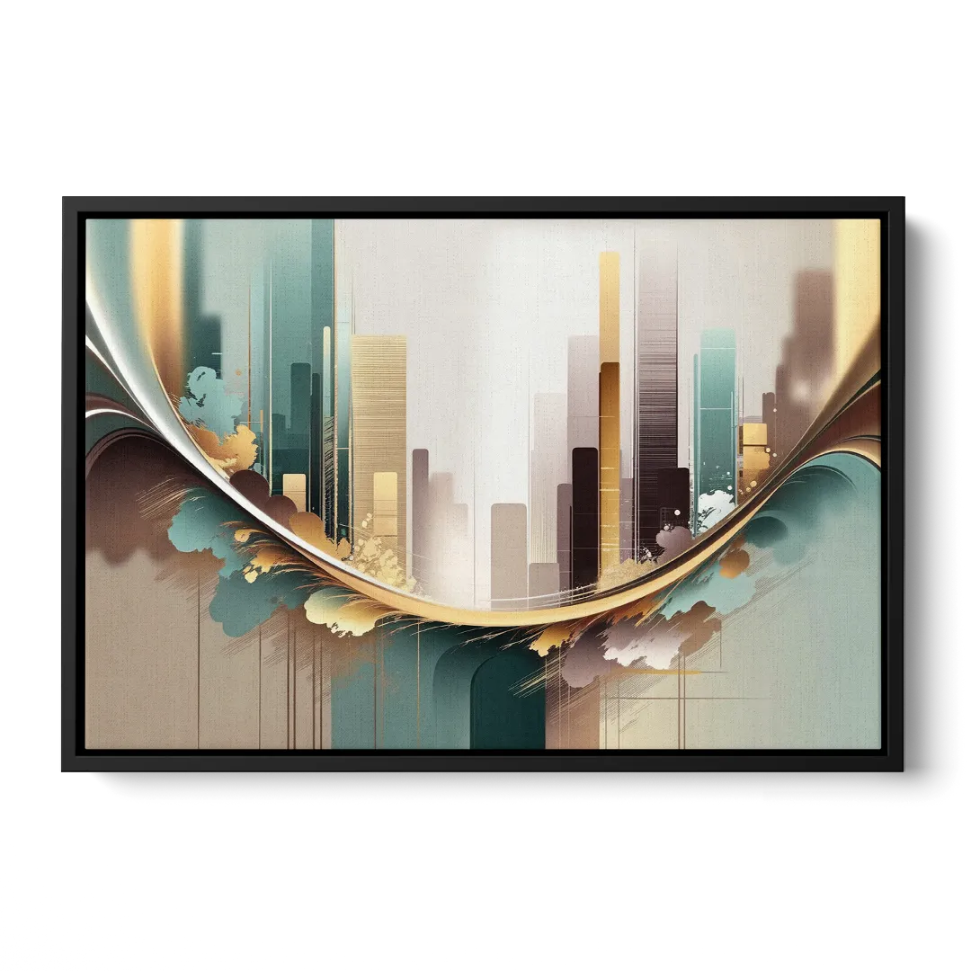 Irvine Modern Design Front - Black Canvas Wall Art