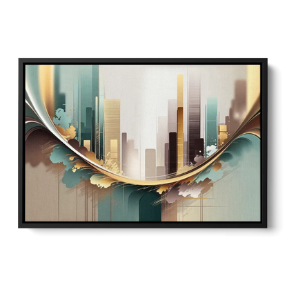 Irvine Modern Design Front - Black Canvas Wall Art