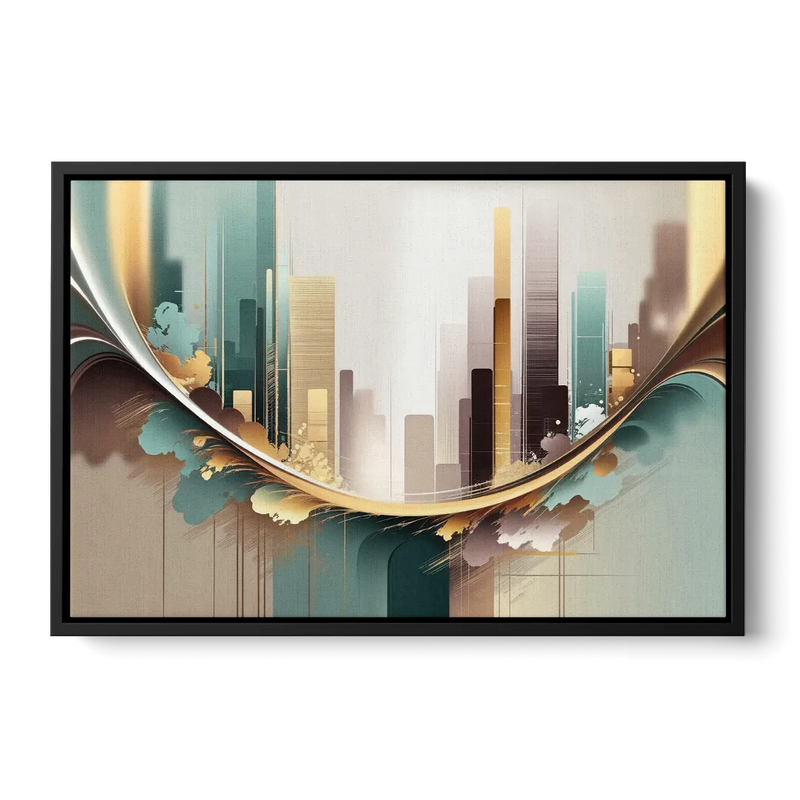 Irvine Modern Design Front - Black Canvas Wall Art