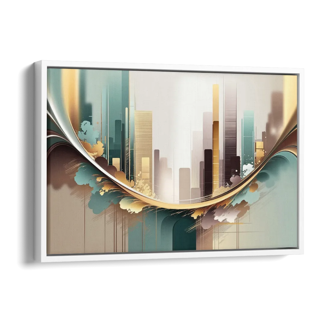 Irvine Modern Design Side - White Canvas Wall Art