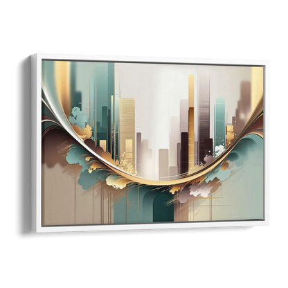 Irvine Modern Design Side - White Canvas Wall Art
