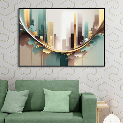 Irvine Modern Design Living Room - Black Canvas Wall Art