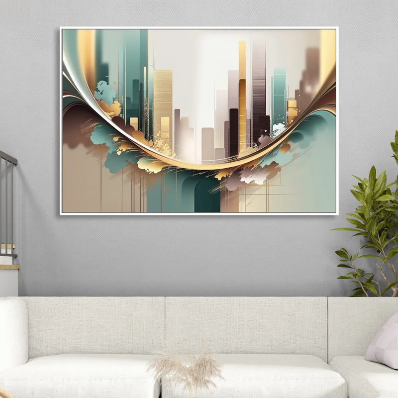 Irvine Modern Design Sitting Room - White Canvas Wall Art