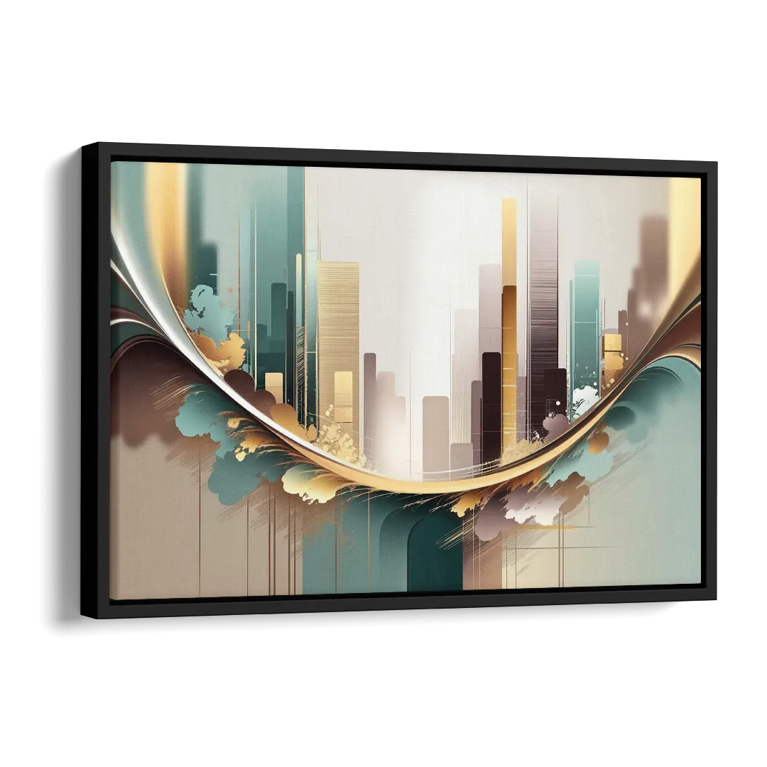 Irvine Modern Design Side - Black Canvas Wall Art
