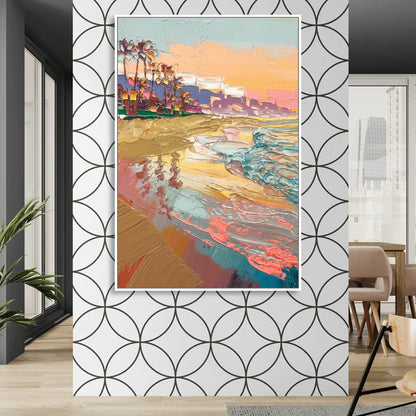 Irvine Orange County Vibes Living Room - White Canvas Wall Art