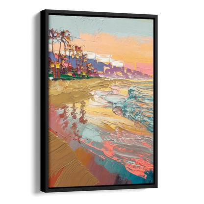 Irvine Orange County Vibes Side - Black Canvas Wall Art