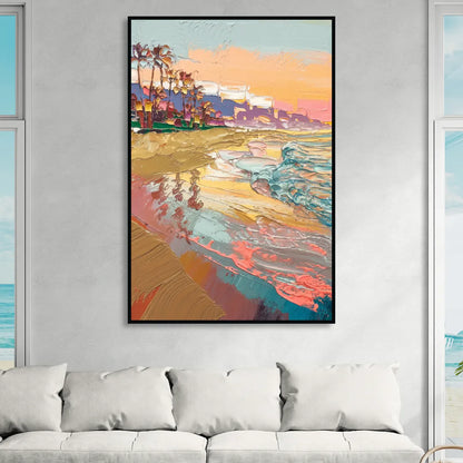 Irvine Orange County Vibes Living Room - Black Canvas Wall Art