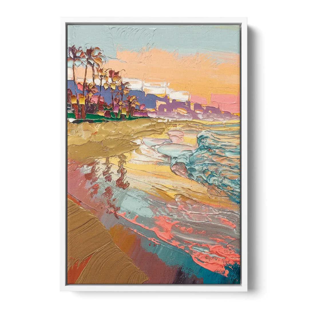 Irvine Orange County Vibes Front - White Canvas Wall Art