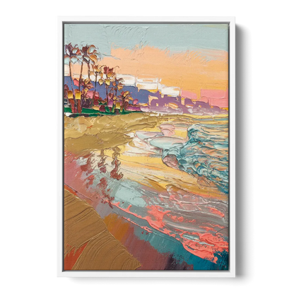 Irvine Orange County Vibes Front - White Canvas Wall Art