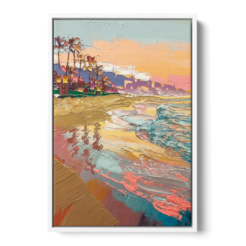 Irvine Orange County Vibes Front - White Canvas Wall Art