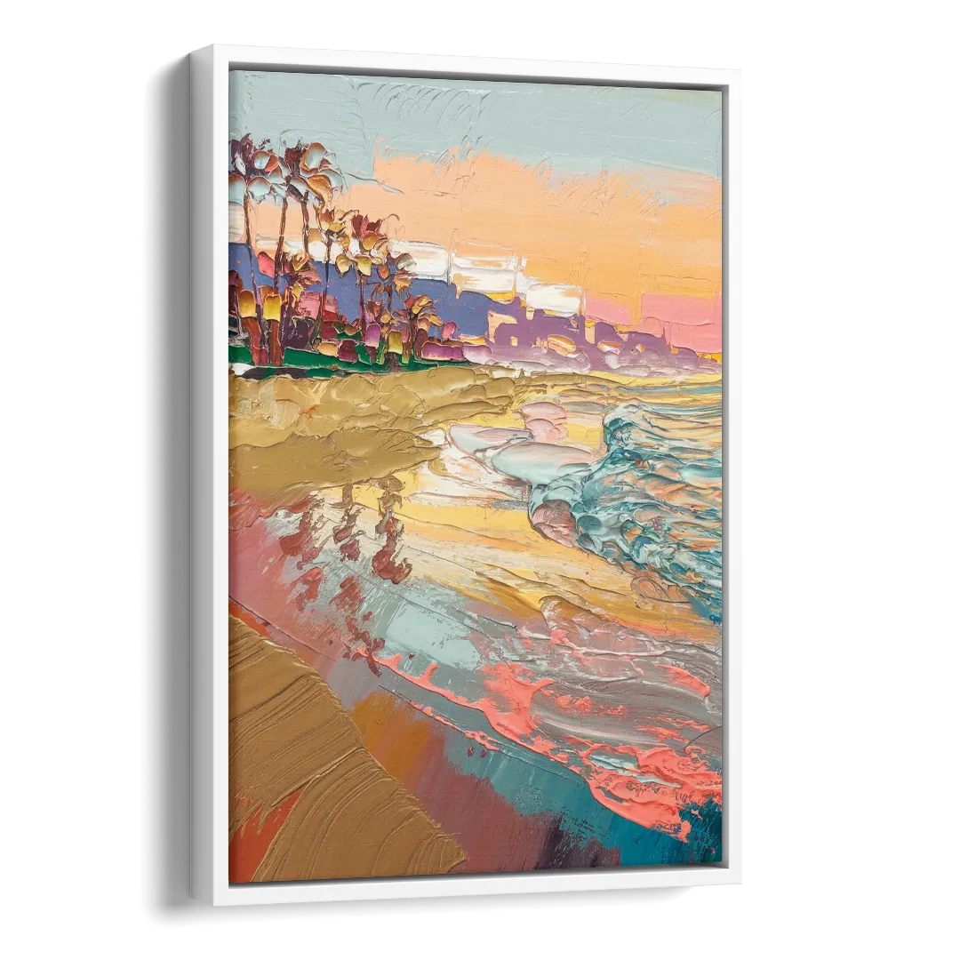 Irvine Orange County Vibes Side - White Canvas Wall Art