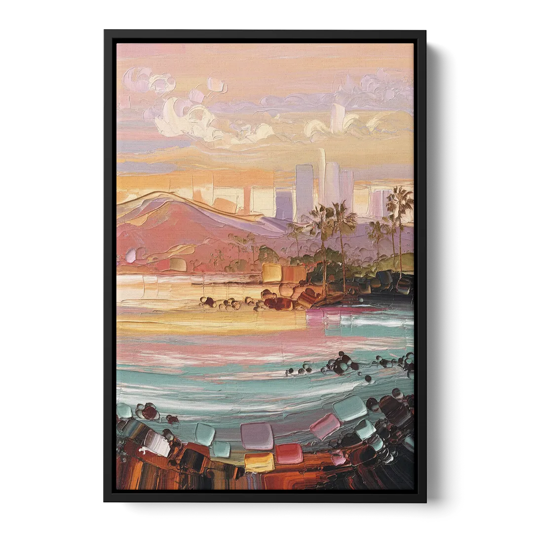 Irvine Sunset Views Front - Black Canvas Wall Art