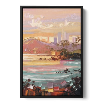 Irvine Sunset Views Front - Black Canvas Wall Art