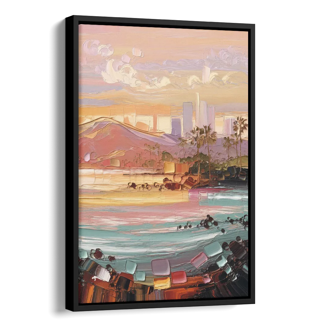 Irvine Sunset Views Side - Black Canvas Wall Art