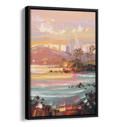Irvine Sunset Views Side - Black Canvas Wall Art