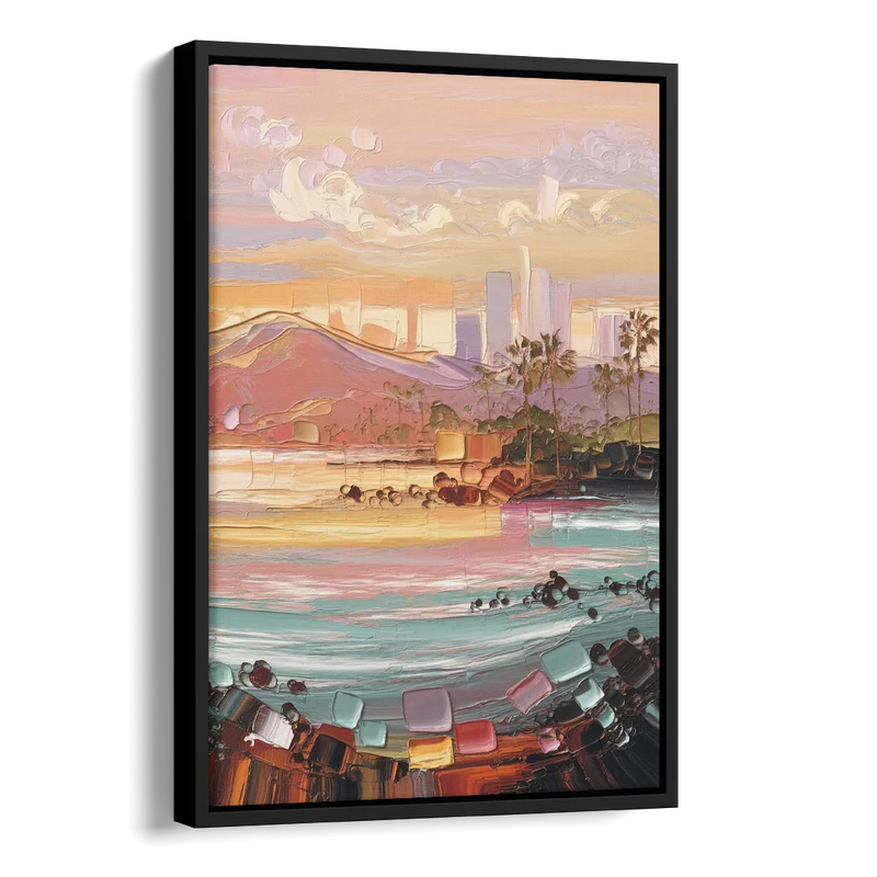 Irvine Sunset Views Side - Black Canvas Wall Art