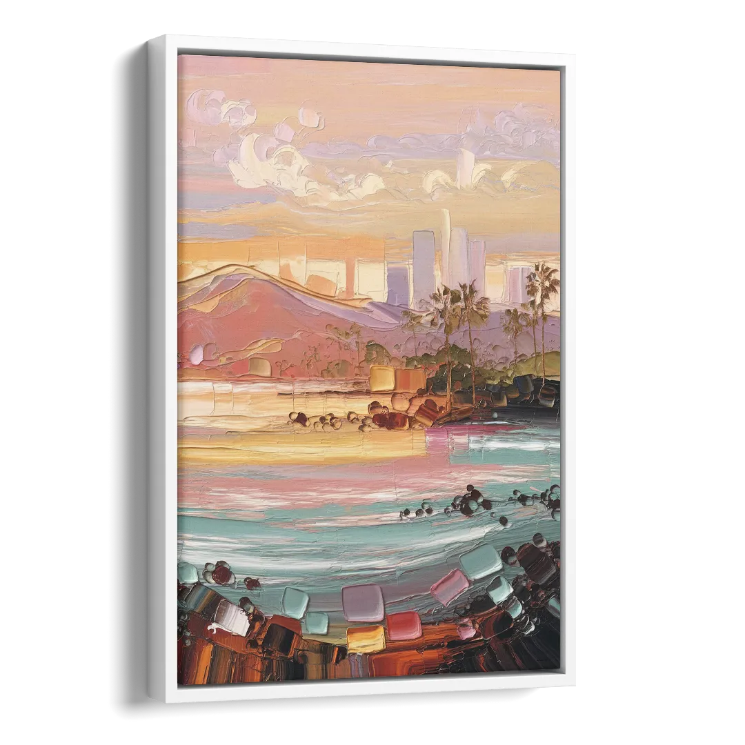 Irvine Sunset Views Side - White Canvas Wall Art