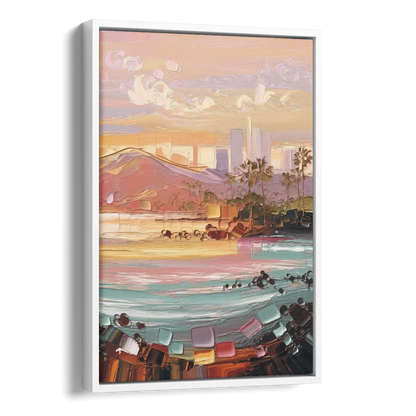Irvine Sunset Views Side - White Canvas Wall Art