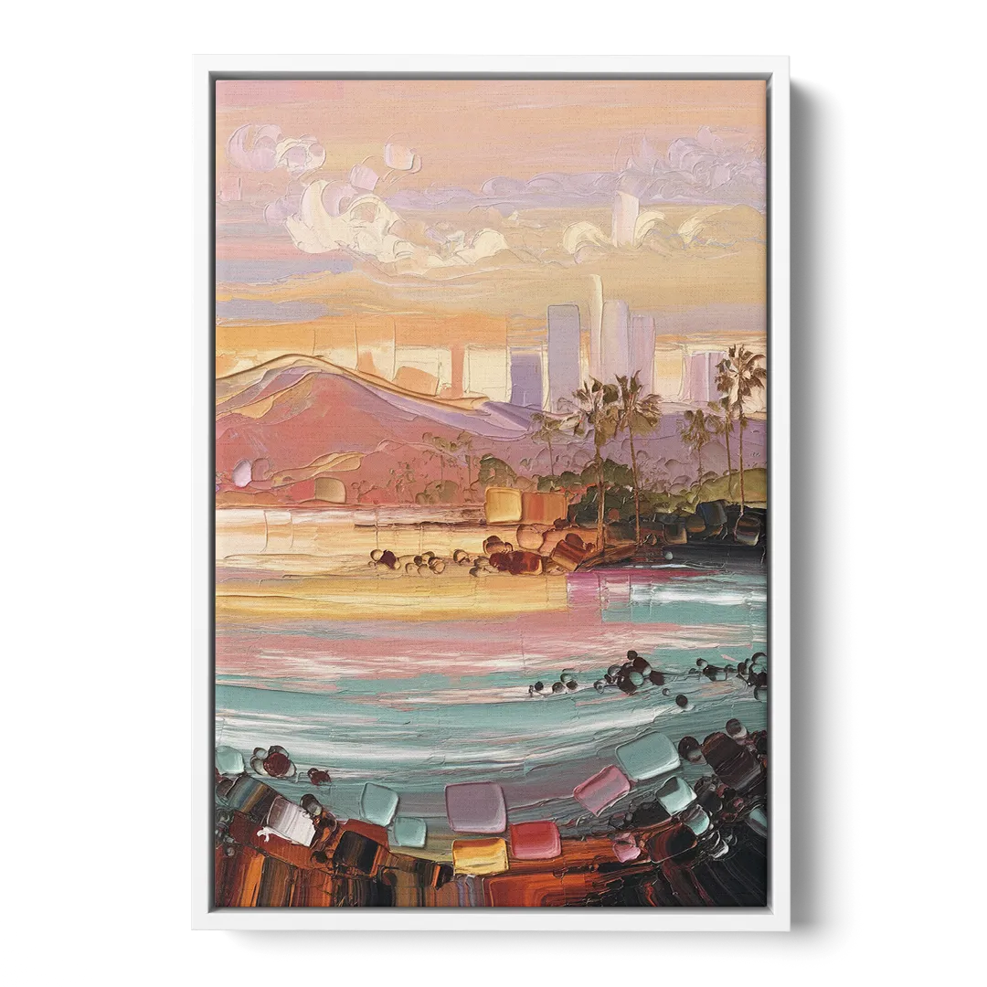 Irvine Sunset Views Front - White Canvas Wall Art