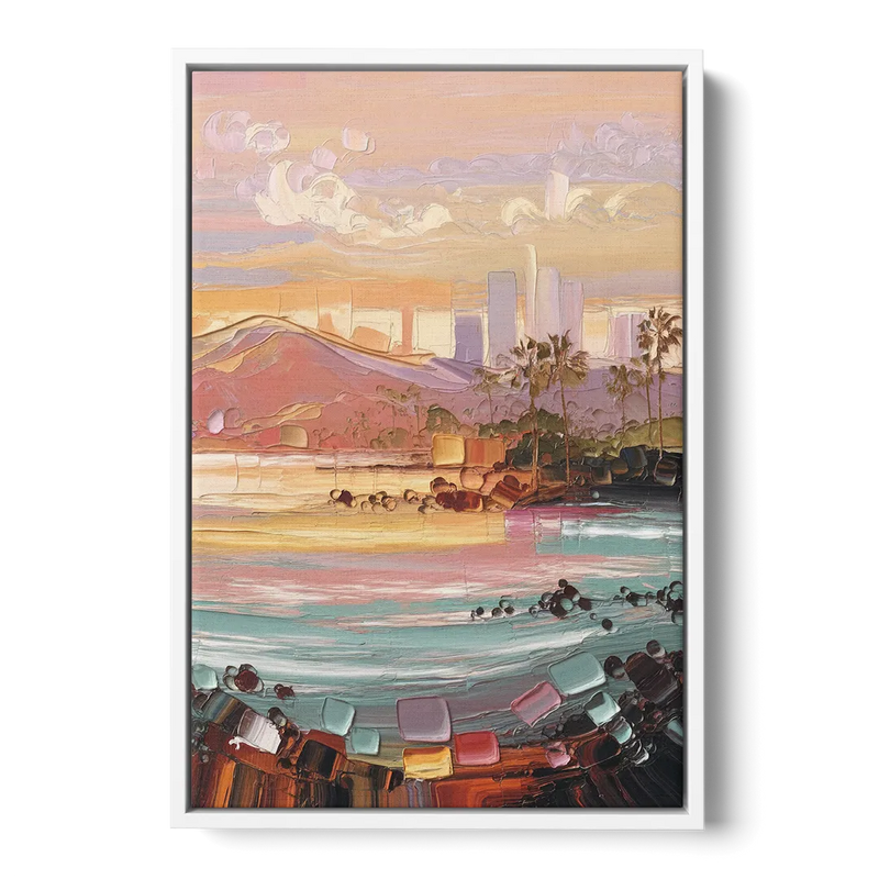 Irvine Sunset Views Front - White Canvas Wall Art