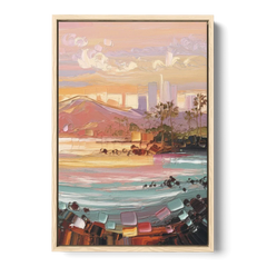 Irvine Sunset Views - Oak Framed Canvas Wall Art - Front