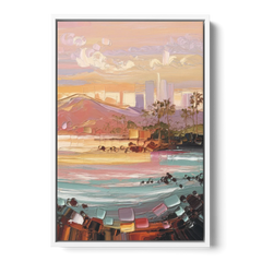Irvine Sunset Views - White Framed Canvas Wall Art - Front