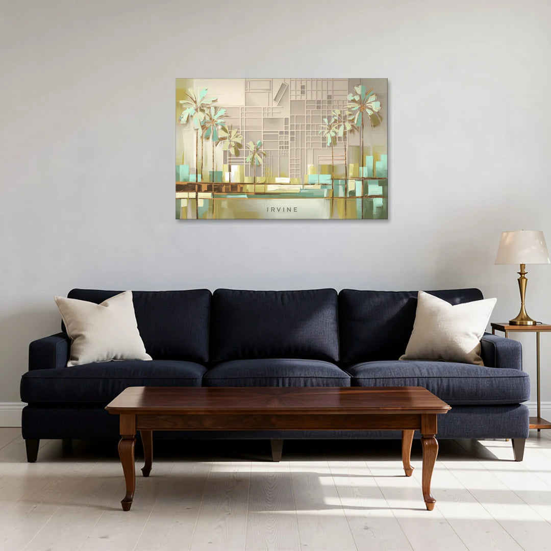 Irvine Urban Landscape - Canvas Wall Art - Sofa - 36x24